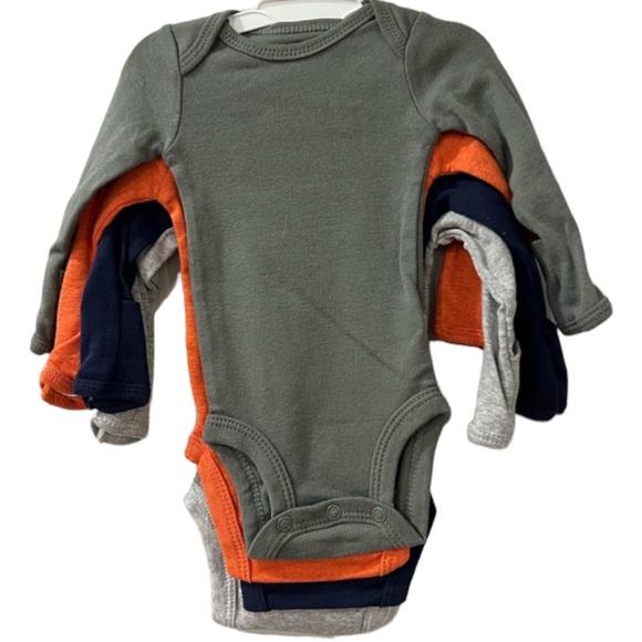 Carters NB pack of 4 long sleeve onsies - Picture 1 of 1